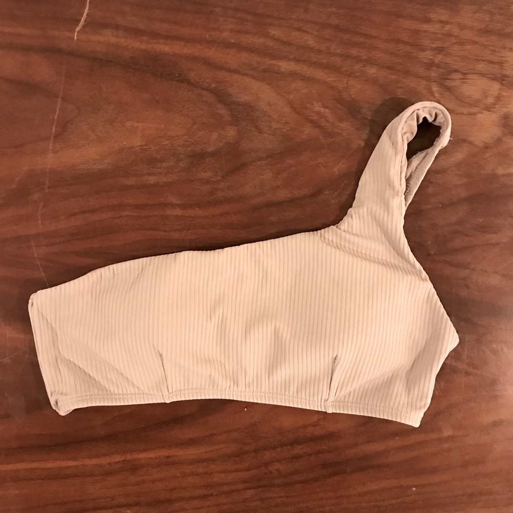 Andie Swim Wynwood One Shoulder Swim Top in Dove - Picture 2 of 5